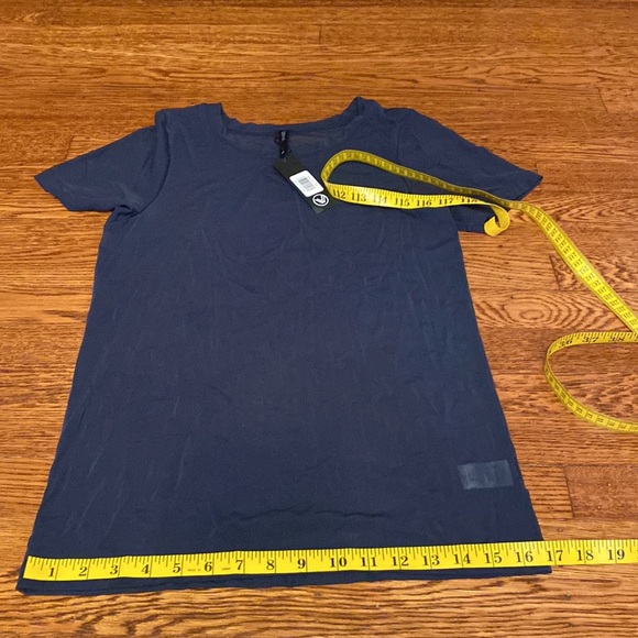 NWT SAVVI MD Navy Blue Mesh SALT Short Sleeve Shirt - Picture 13 of 15